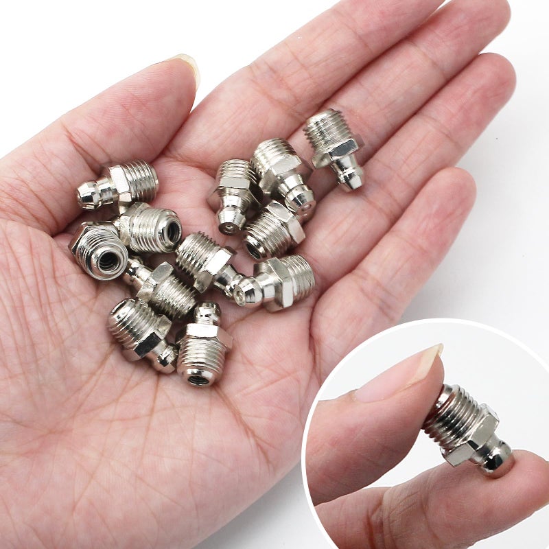 LDEXIN 20pcs M10 Straight Hydraulic Grease Fitting Assortment Kit Zerk Fitting Nipple Nozzle 10mm x 1mm Male Thread - Image 5